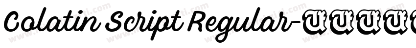 Colatin Script Regular字体转换